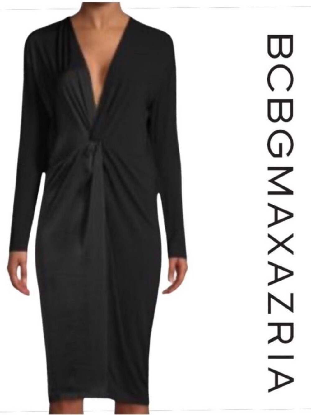 BCBG Black Jersey Knit Dress NWT $179 MSRP